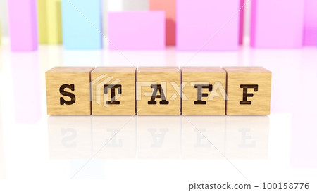 印有STAFF字樣的木塊 100158776