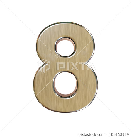 3D numbers made of metal 3D numbers made of metal 100158919