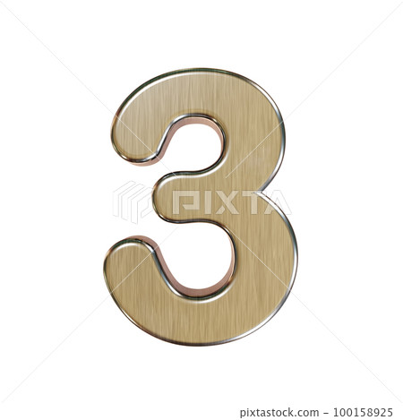 3D numbers made of metal 3D numbers made of metal 100158925