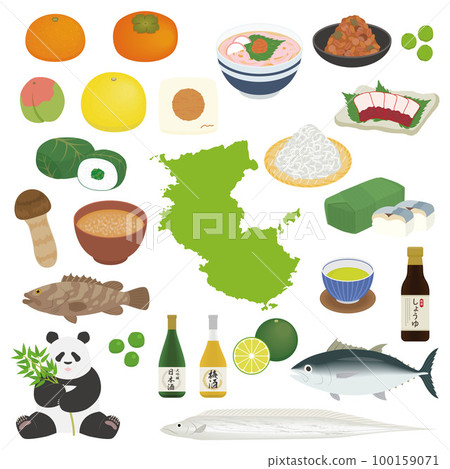 Wakayama prefecture specialties illustration 100159071