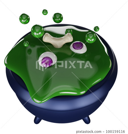 3d rendering of magic cauldron with halloween concept 3d rendering of magic cauldron with halloween concept 100159116