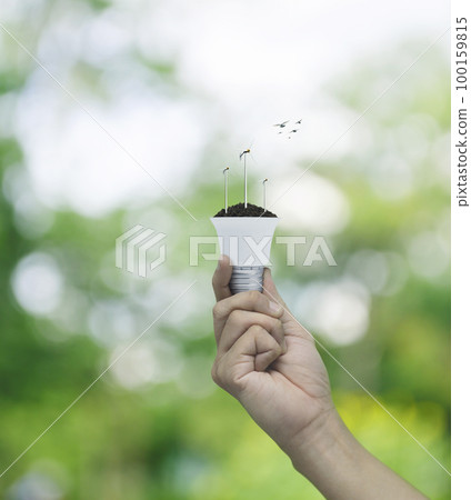 Green ecology and saving energy concept Green ecology and saving energy concept 100159815