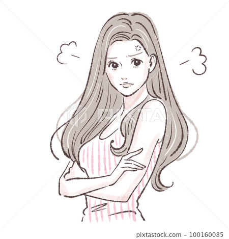 Female illustration material Female illustration material 100160085