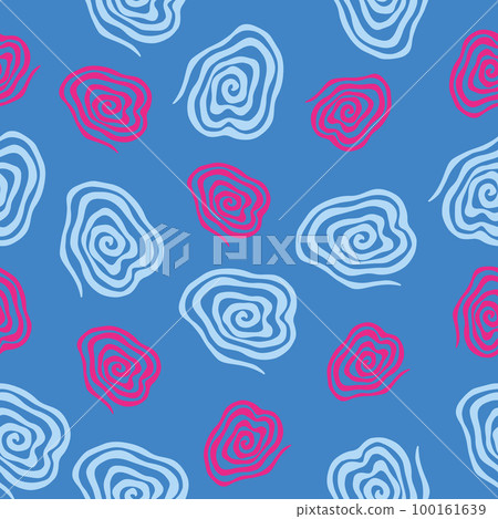 Pink and white spirals seamless pattern 100161639