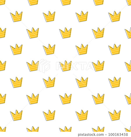 Crown seamless pattern. Hand drawn princess pattern, vector background Crown seamless pattern. Hand drawn princess pattern, vector background 100163438