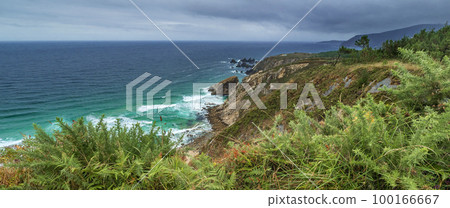Seascape from Pena Furada Viewpoint, Ortigueira, Spain 100166667