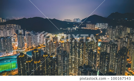 March 9 2022 Residential building at TKO district, Night view March 9 2022 Residential building at TKO district, Night view 100167543