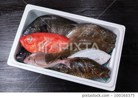 Assortment of fresh fish sent directly from the production area Assortment of fresh fish sent directly from the production area 100168375