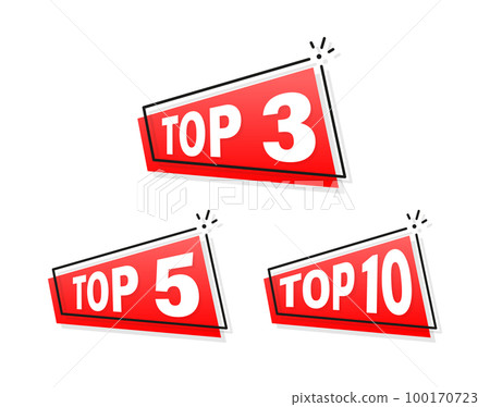 TOP banner. Chart leader rating. Top 3 5 10 TOP banner. Chart leader rating. Top 3 5 10 100170723