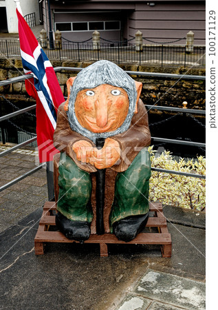 Norwegian troll on the street in Alesund - Norway 100171129
