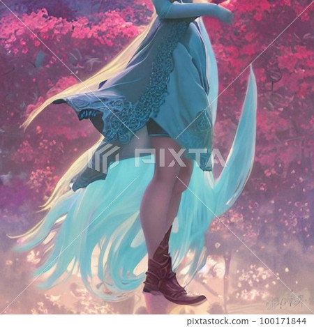 AI generated, fantasy style cute woman 100171844