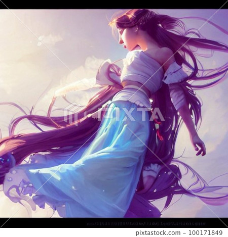 AI generated, fantasy style cute woman 100171849