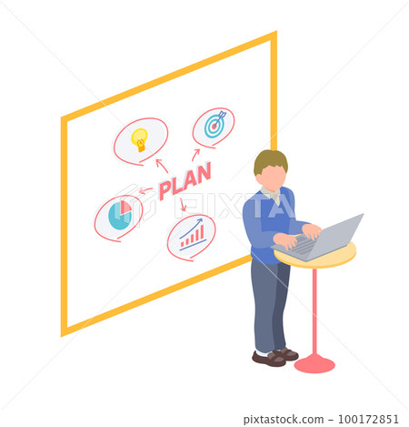 presentation business plan presentation illustrations 100172851