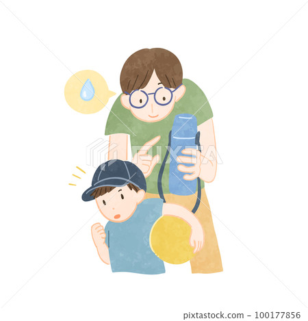 一個鼓勵孩子補充水分的人 一個鼓勵孩子補充水分的人 100177856