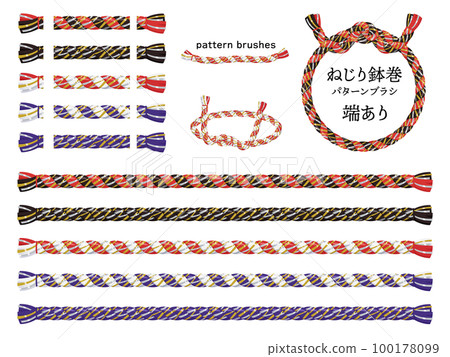 Twisted headband pattern brush_line_with ends Twisted headband pattern brush_line_with ends 100178099