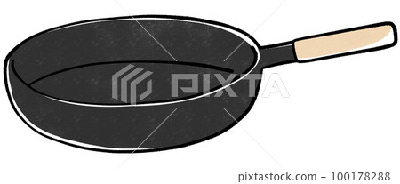 木柄鐵鍋插圖 100178288