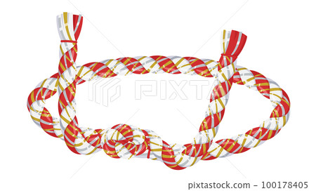 Illustration of twisted headband _ red and white Illustration of twisted headband _ red and white 100178405