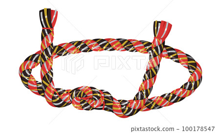 扭曲頭帶的插圖_紅色和黑色 100178547