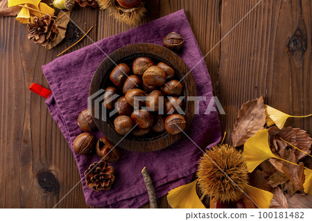 chestnut, chestnuts, japanese chestnut 100181482