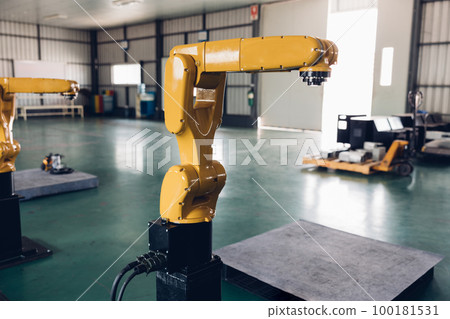 New Generation Robotic Arm Ready for Work on a Production Line. New Generation Robotic Arm Ready for Work on a Production Line. 100181531