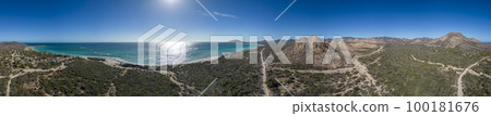 Aerial view from Cabo Pulmo national park, Baja California Sur, Mexico. 100181676