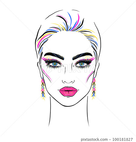 Face of young woman Face of young woman 100181827
