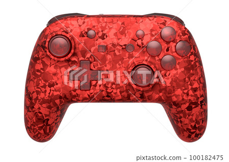 Realistic video game joystick with mosaic seamless pattern on white background 100182475