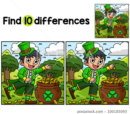 Leprechaun Boy Find The Differences Leprechaun Boy Find The Differences 100185093