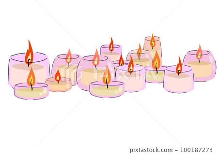 Scented candles in glass jar. Romantic Flame 100187273