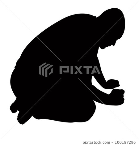 a man body silhouette vector 100187296