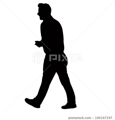 a man body silhouette vector a man body silhouette vector 100187297