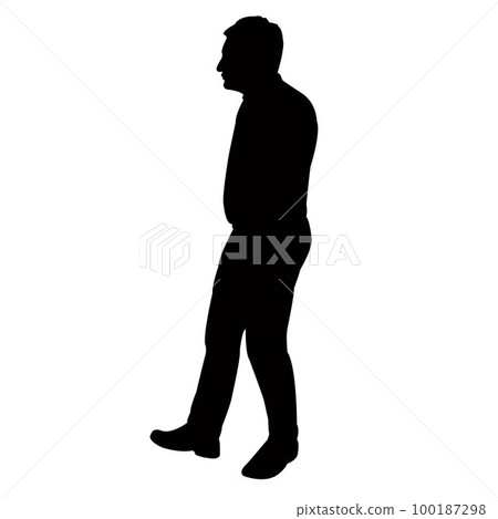 a man body silhouette vector 100187298