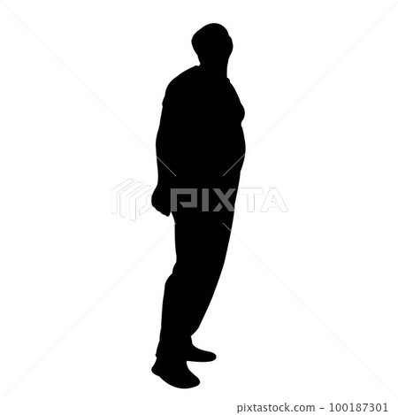 a man body silhouette vector 100187301