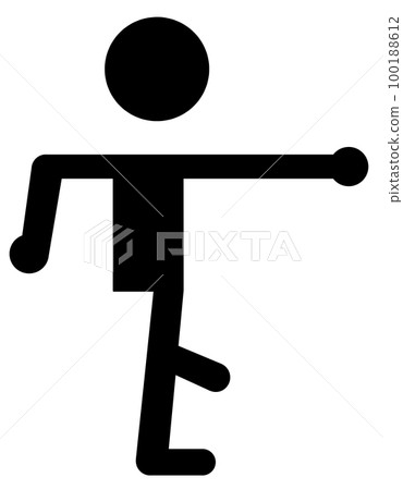 stick man doing martial arts 100188612