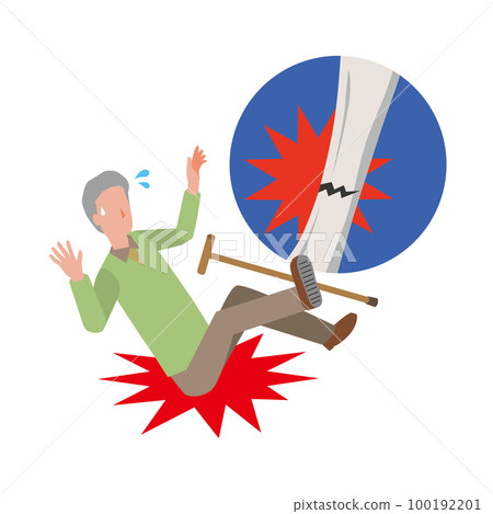 An elderly man who falls and fractures An elderly man who falls and fractures 100192201