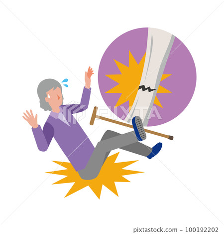 Elderly woman who falls and fractures Elderly woman who falls and fractures 100192202