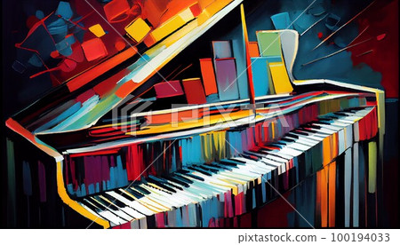 Piano handwriting style paint 100194033