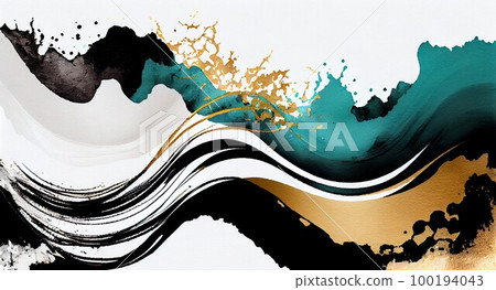 背景素材水墨波浪 背景素材水墨波浪 100194043