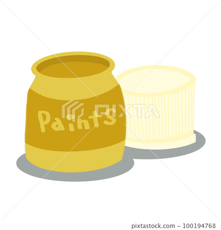 開蓋丙烯顏料插畫【黃色（黃色），簡單，無線條】 100194768