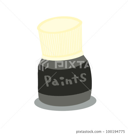 Illustration of acrylic paint [black, simple, no line] 100194775