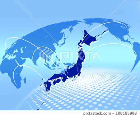半球世界地圖和日本地圖 100195999