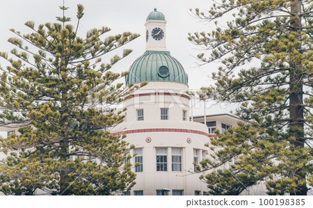 An iconic art deco landmark building in Napier town, New Zealand. An iconic art deco landmark building in Napier town, New Zealand. 100198385