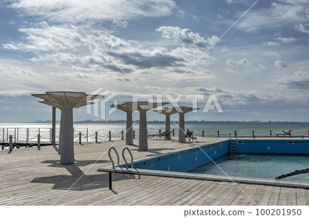 Relaxation area with pool on the beach Relaxation area with pool on the beach 100201950