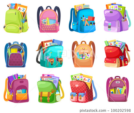 Colored School Backpack Back to School Colored School Backpack Back to School 100202598