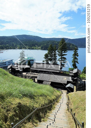 箱根舊東海道箱根檢查站遺址的風景 箱根舊東海道箱根檢查站遺址的風景 100203259