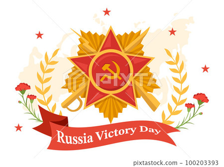 Russian Victory Day on May 9 Illustration with Medal Star Of The Hero and Great Patriotic War in Flat Cartoon Hand Drawn for Landing Page Templates Russian Victory Day on May 9 Illustration with Medal Star Of The Hero and Great Patriotic War in Flat Cartoon Hand Drawn for Landing Page Templates 100203393
