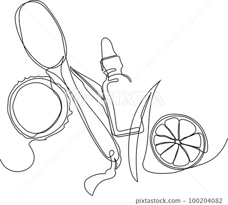 Skin care concept. Landing page template. Morning routine. Bath time. Organic products for scrubbing and body skin care with natural herbal skin care products, top view. Vector illustration Skin care concept. Landing page template. Morning routine. Bath time. Organic products for scrubbing and body skin care with natural herbal skin care products, top view. Vector illustration 100204082