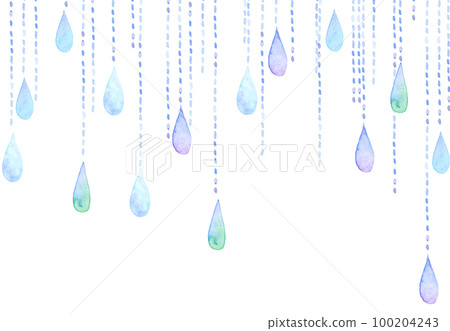Water drop illustration painted by watercolor Water drop illustration painted by watercolor 100204243