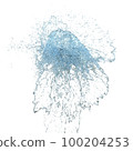 Water Splash on white background 3d render Illustration 100204253