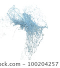 Water Splash on white background 3d render Illustration 100204257